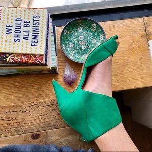 *CLEARANCE* Peep Toe Cone Heel Sandal